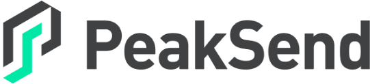 Charcoal green logo PeakSend Logo